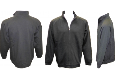 Adult Full Covered Zipper Fleece Sweatshirt Jacket with Mock/Cadet Collar & Sides Zippers Pockets 