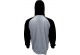 Adult Hooded Pullover Color-Blocking Henley Sweatshirt with Invisible Velcro Smartphone Pocket 