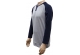 Adult Long-Sleeve Color-Blocking Henley Jersey T-shirt 