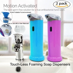 SPECIEN 2 Pack Sensor Motion Activated Touch Free/Touch Less Soap Sanitizer Dispensers